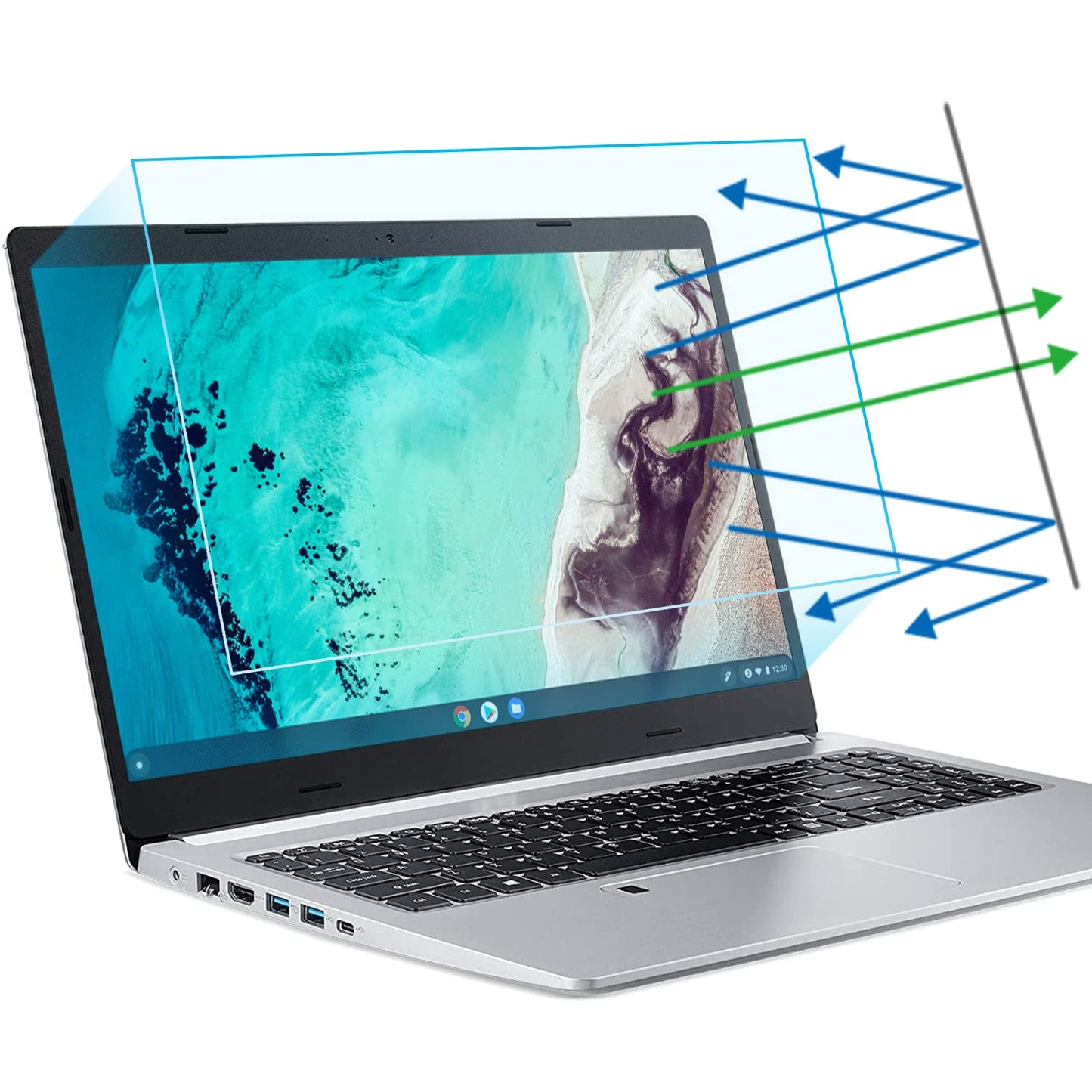 F FORITO 2-Pack 14 inch Anti Blue Light Laptop Screen Protector, Anti Glare & Anti Scratch Screen Filter Compatible with 14" HP/ASUS/Dell/Lenovo/Acer/jumper/Toshiba with 16:9 Aspect Ratio