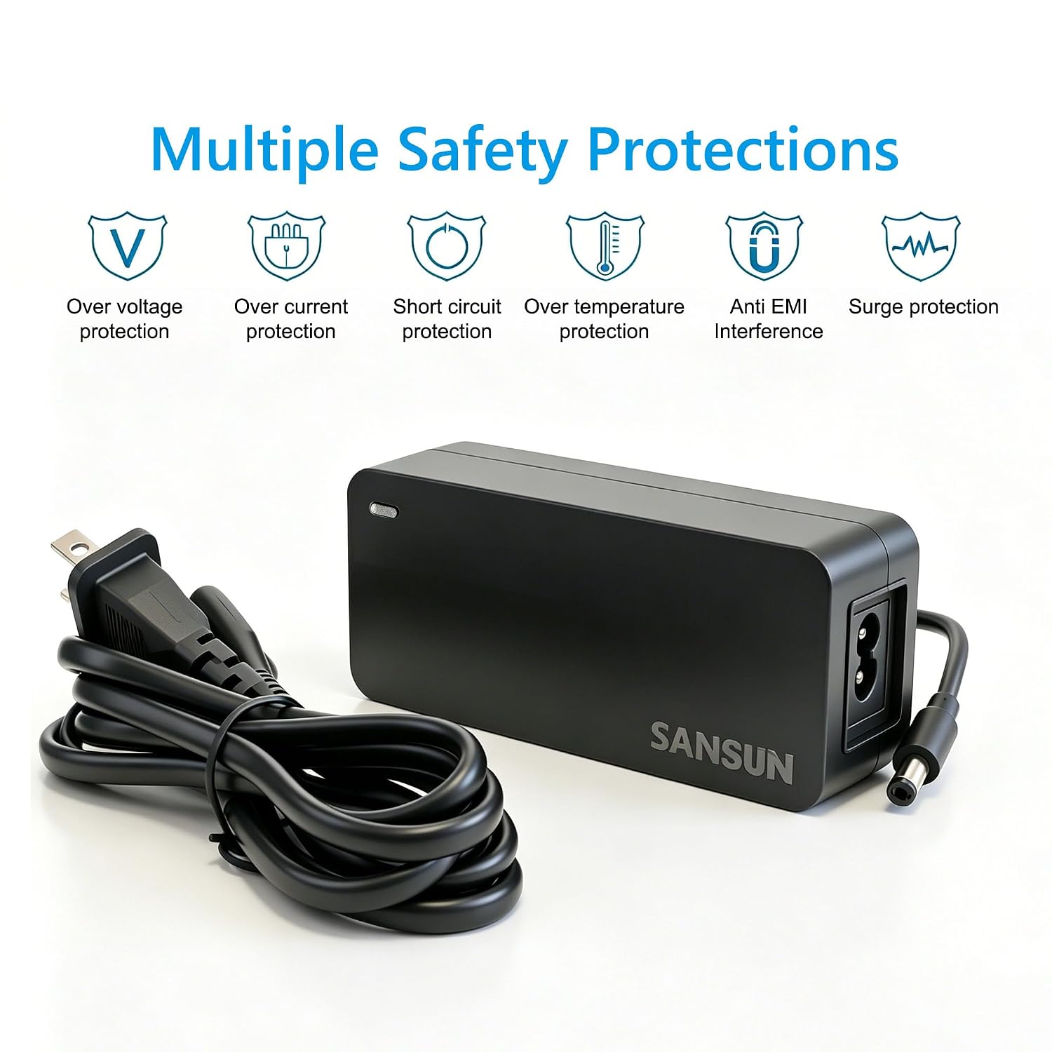 12V 5A Power Supply, AC 120V to DC12V 5.5x2.1mm Jack Converter, 12 Volt LED Driver 60W Adapter Transformer for Strip Lights, Surveillance Cameras, External HDD, Monitor, CCTV (Pack of 1)