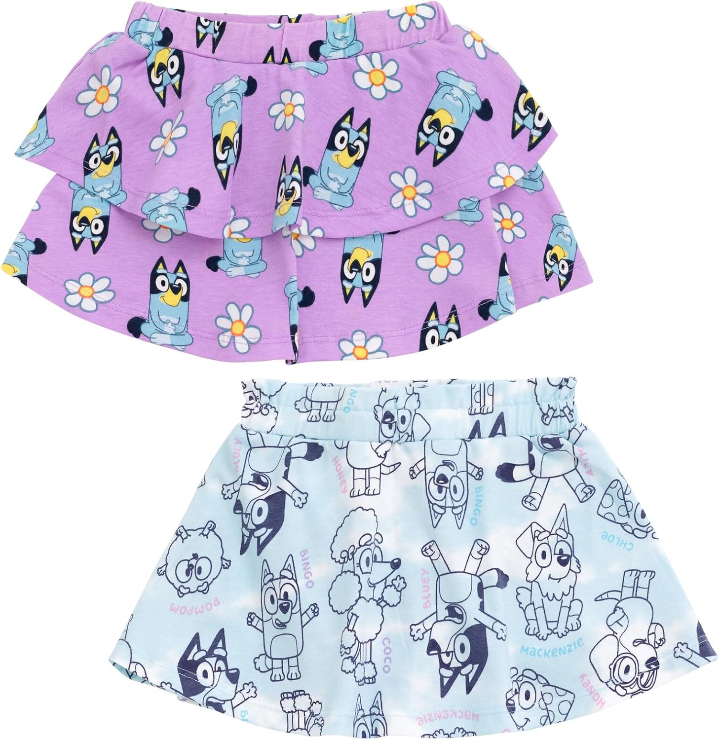 Bluey Floral 2 Pack Skorts Infant to Big Kid