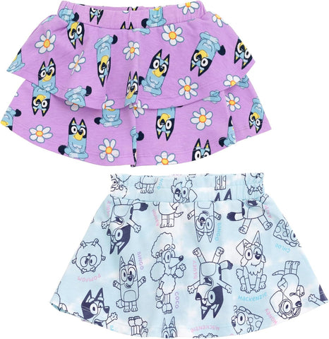 Bluey Floral 2 Pack Skorts Infant to Big Kid