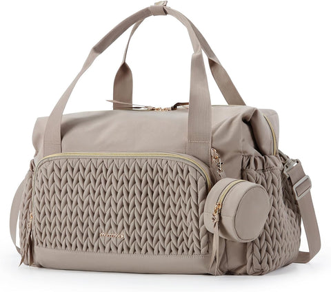 mommore Diaper Bag Tote Large Travel Baby Bag with Pacifier Case