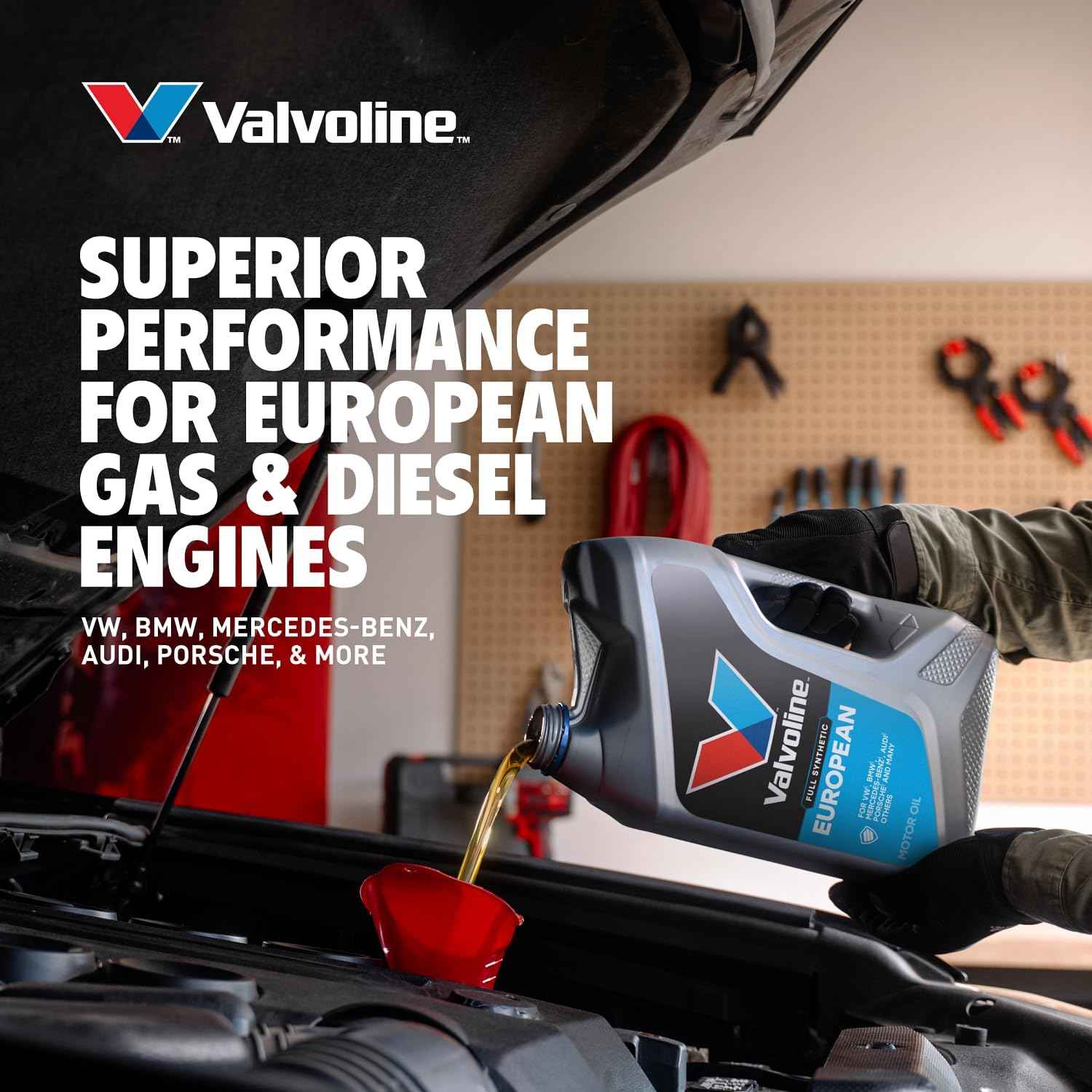 Valvoline European Vehicle Full Synthetic SAE 0W-40 Motor Oil 5 QT