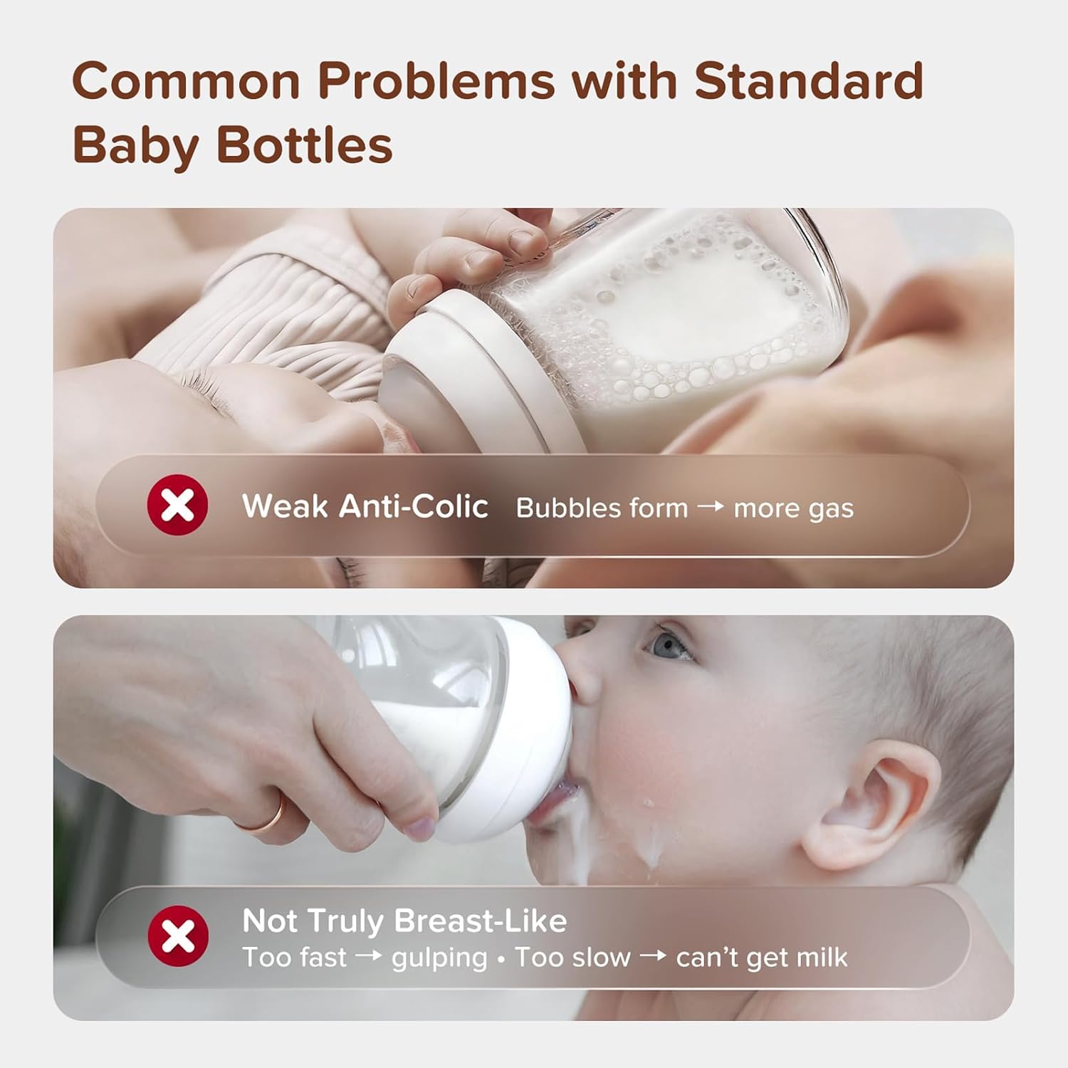 Thyseed PPSU Anti-Colic Baby Bottle, Breast-Like Extra Slow Flow Nipple for Breastfed Babies (0m+), 5 oz/160 mL, 1 Pack
