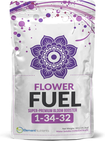 Bloom Booster and Yield Enhancer for Plants - Big, Heavy, Healthy Harvests, for Use in Soil and Hydroponics - Concentrated Phosphorus and Potassium - Flower Fuel 1-34-32, 20,000g