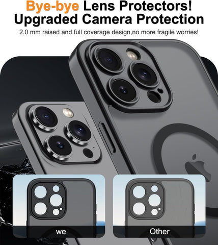 Magnetic Case for iPhone 16 Pro Max Case with Screen Protector+Wrist Strap