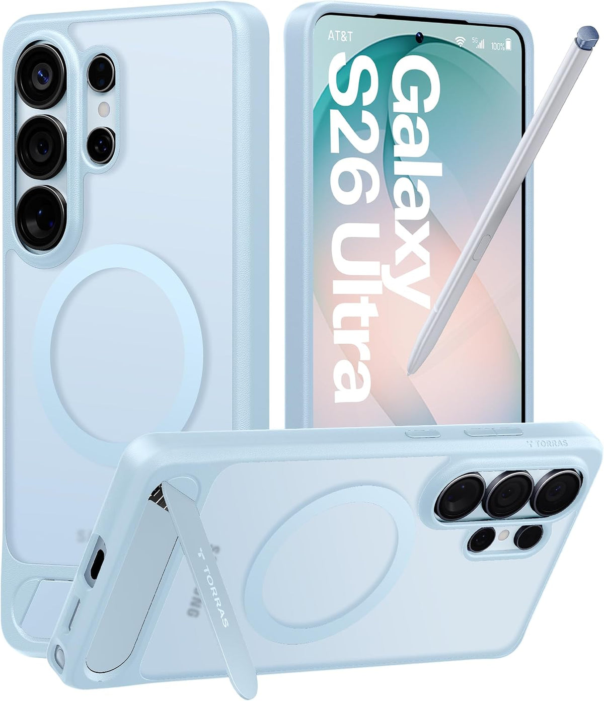 TORRAS Strong Magnetic & Stand for Samsung Galaxy S26 Ultra Case Blue