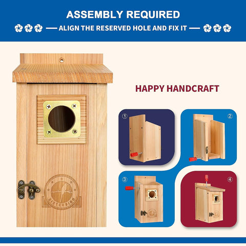 SISTERBIRD 2 Pack Bluebird Houses for Outside, Warming Gifts Bluebird House