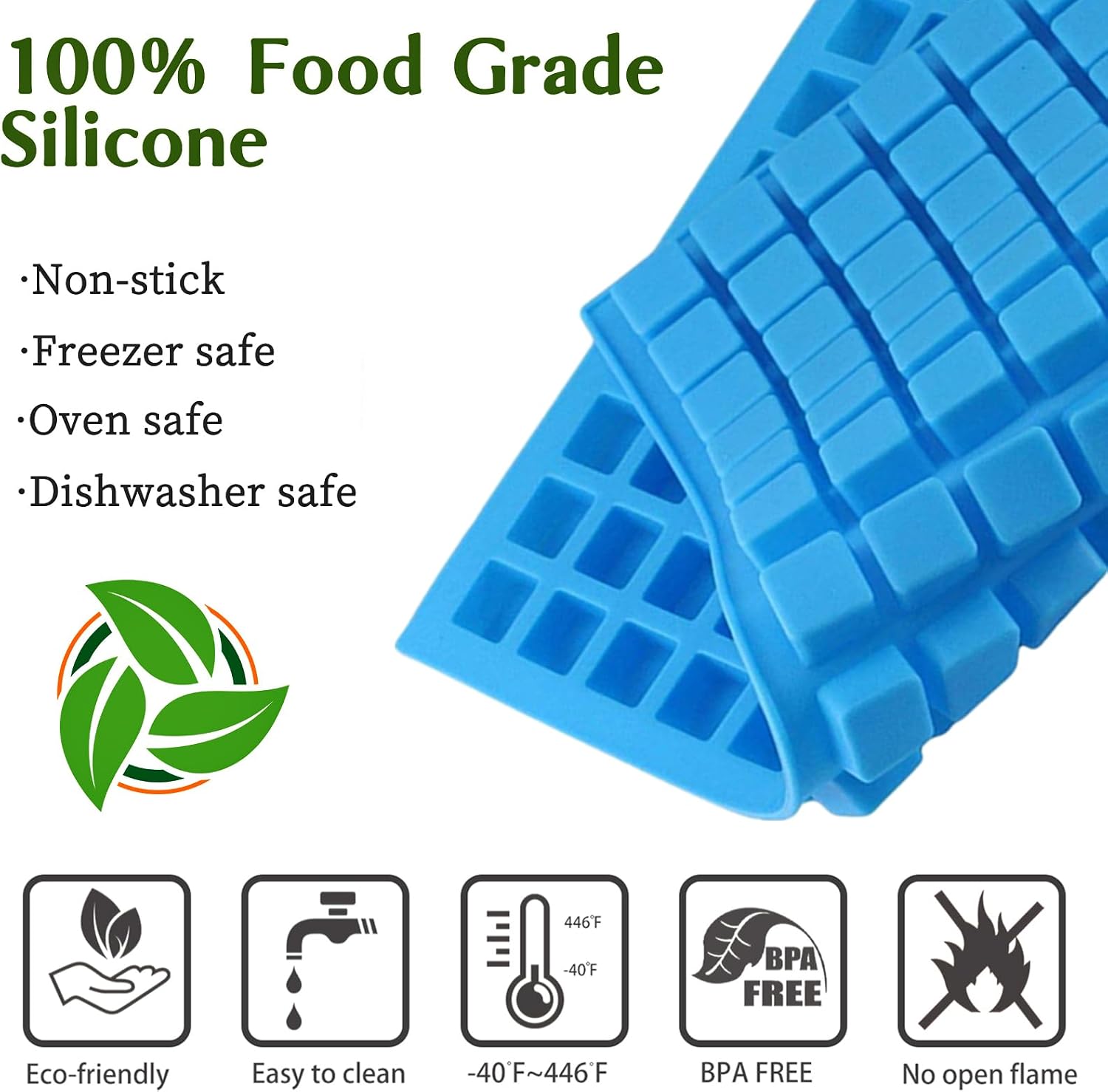 JOERSH Square Candy Molds, 252 Cavities, 2Pcs