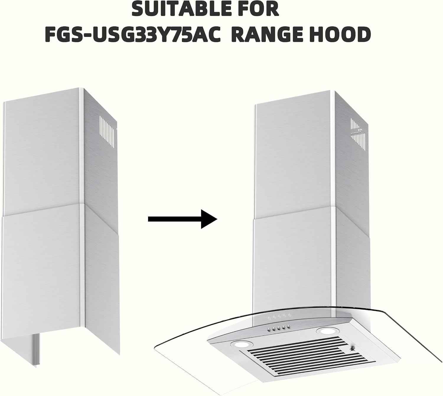 FIREGAS Chimney Extension FGS-TG33S-ZST for FGS-USG33Y75AC