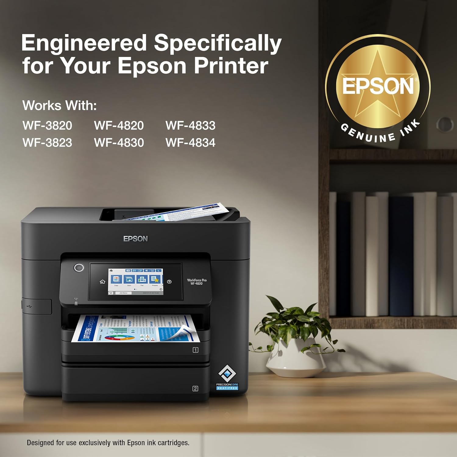 EPSON 822 DURABrite Ultra Ink High Capacity Black & Standard Color Cartridge Combo Pack (T822XL-BCS) Works with WorkForce Pro WF-3820,3823, 4820, 4830, 4833, 4834