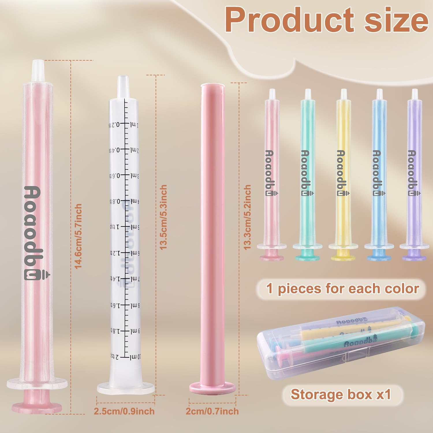 Baby Medicine Dispenser 10ML Syringe For Children,10ML Oral Syringes, Liquid Plastic Syringe Without Needle,Leak proof Dosing Tools,5 Uniquely Colour Syringes - 10 Pack