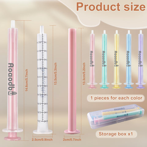 Baby Medicine Dispenser 10ML Syringe For Children,10ML Oral Syringes, Liquid Plastic Syringe Without Needle,Leak proof Dosing Tools,5 Uniquely Colour Syringes - 10 Pack