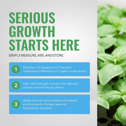 General Hydroponics MaxiGro Plant Food for Vigorous Growth, 2.2 lbs.