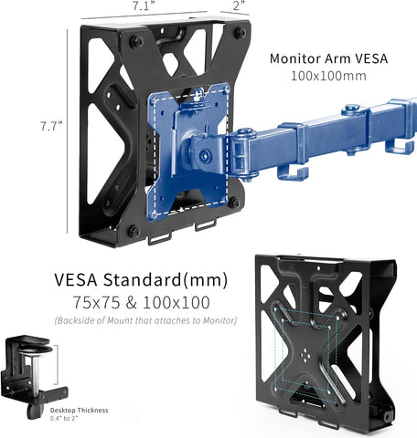 VIVO Black Behind Monitor VESA Mount, Mount-DLMM1