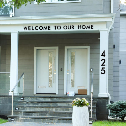 3 Inch 4 PCS Custom Metal House Numbers Letters, Black House Address Numbers for Outside, Modern Metal Address Number Letters for Homes, Apartments, Farms, Office