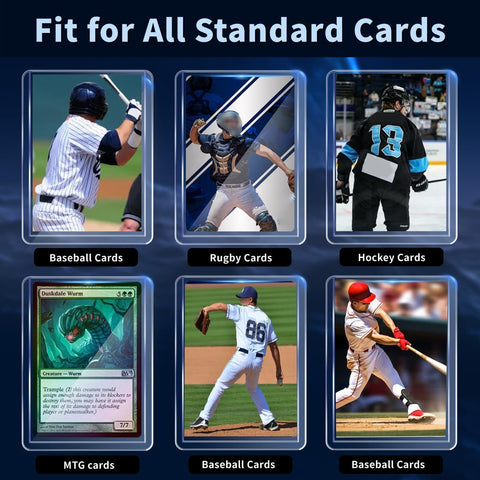 200 Card Sleeves Hard Plastic, 3×4 Baseball Card Holder for Sports Cards
