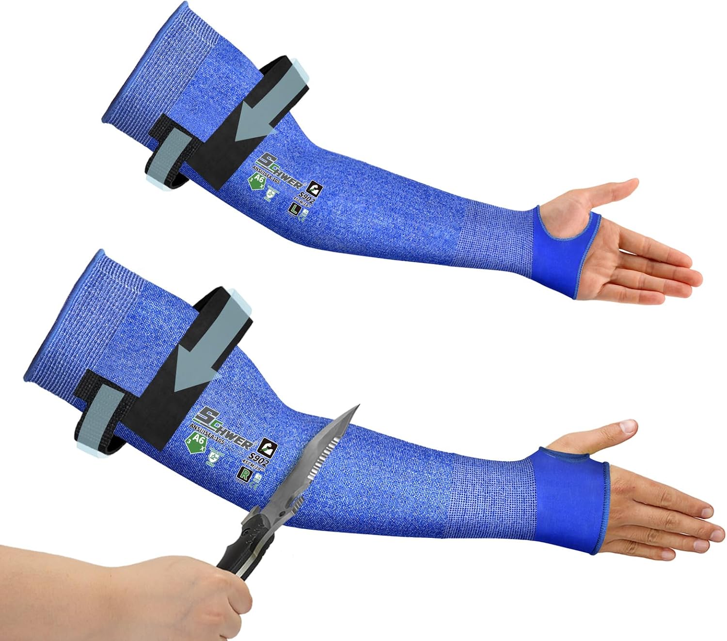 Schwer 20 Pairs 18in A6 Cut Resistant Arm Sleeves for Gardening, S902
