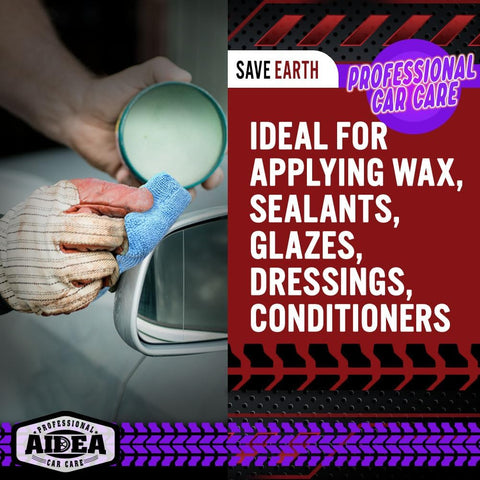 AIDEA Microfiber Applicator Pads-2 Pack, Car Wash Sponge, Blue