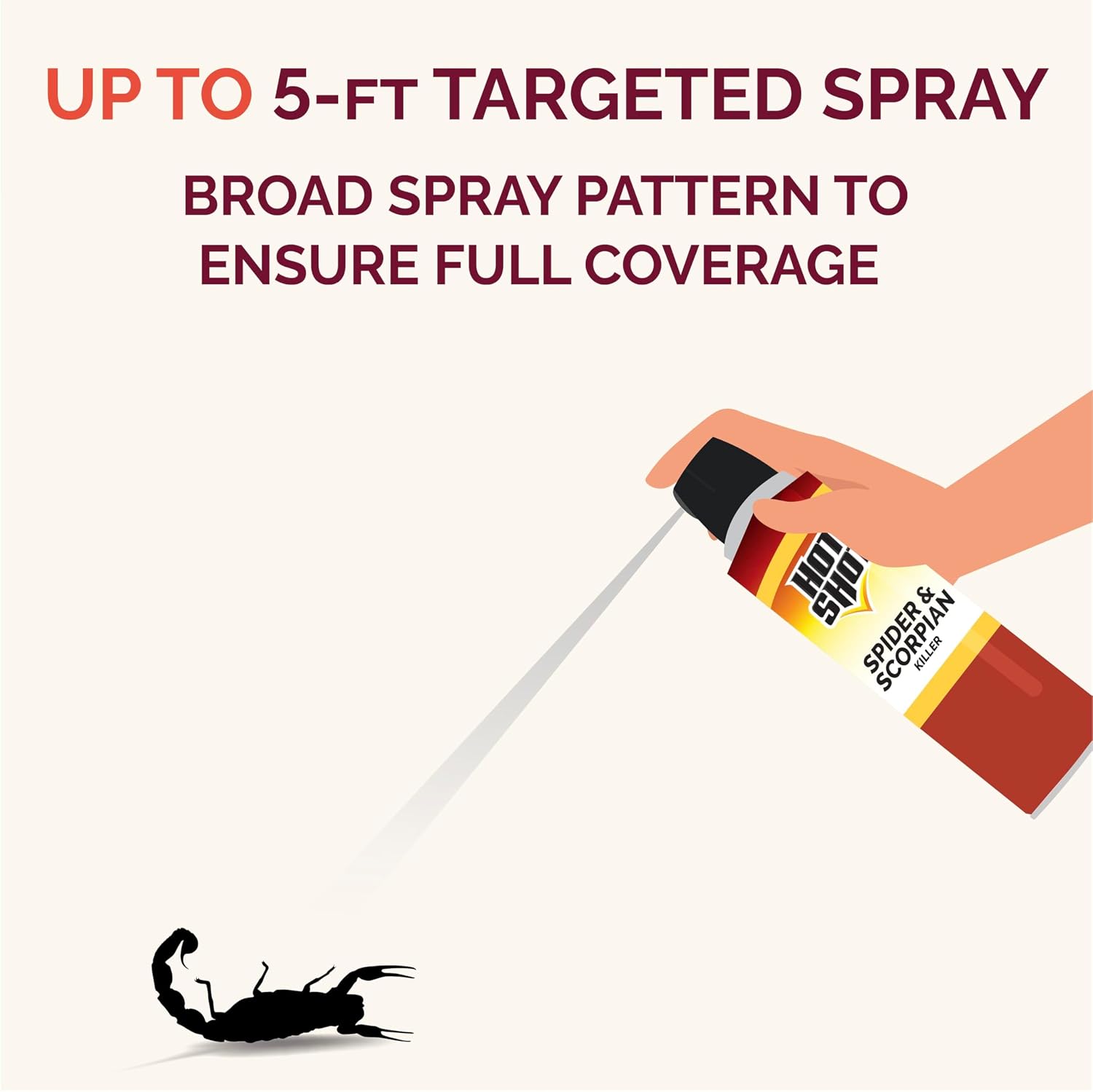 Hot Shot Spider & Scorpion Killer Aerosol Spray, 16 Oz, 3 Pack