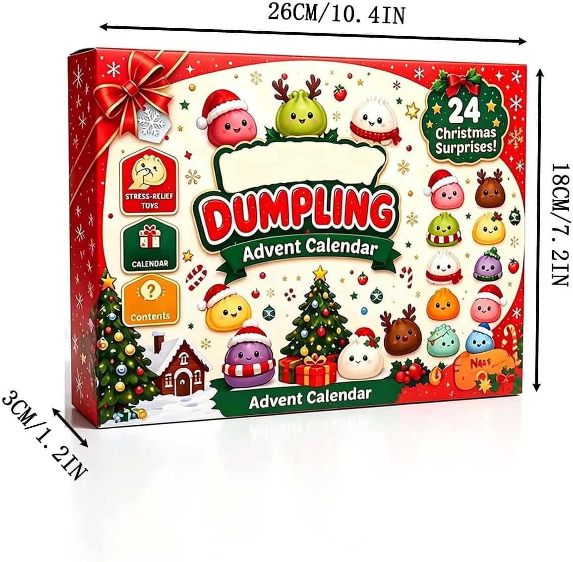 Christmas Squishies Advent Calendar 24-Day Countdown Xmas 2026