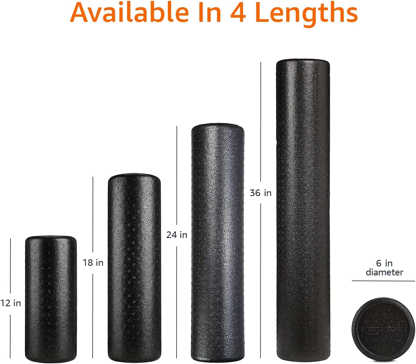 Amazon Basics High Density Foam Roller for Exercise and Recovery, 24 Inches, Black