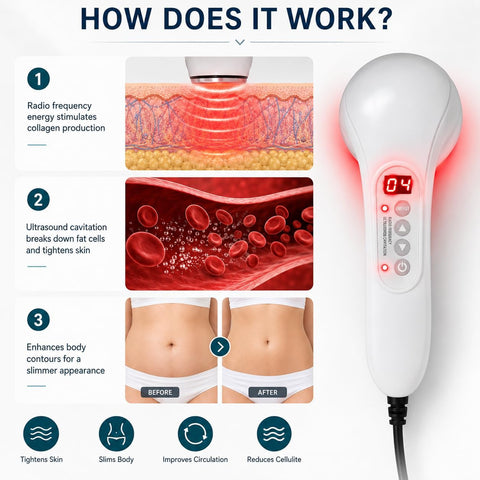 Radio Frequency Induced Heat-Palm NRG Cellulite Body Device