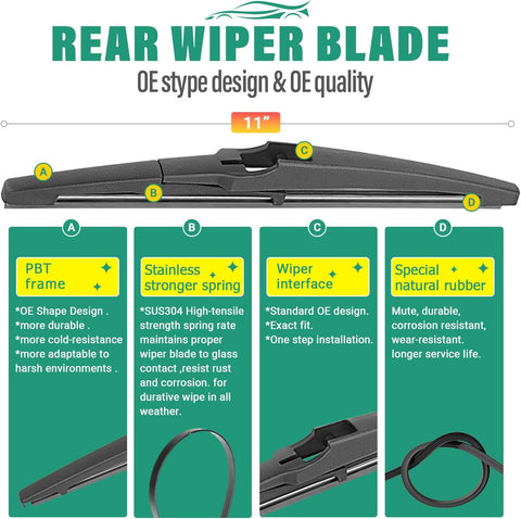 WINDSMILE Windshield Wiper Blades Replacement for Chevrolet Trax 2024-2026