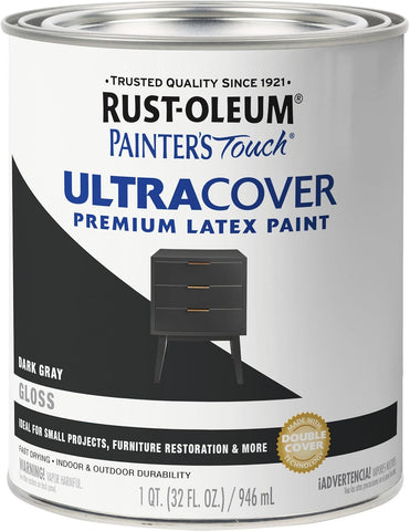 Rust-Oleum 1922730-6PK Painter's Touch Latex Paint, Half Pint, Gloss Navy Blue, 1.33 Fl Oz (Pack of 6)