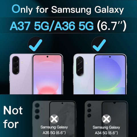 JETech Screen Protector for Samsung Galaxy A37/A36, 3-Pack