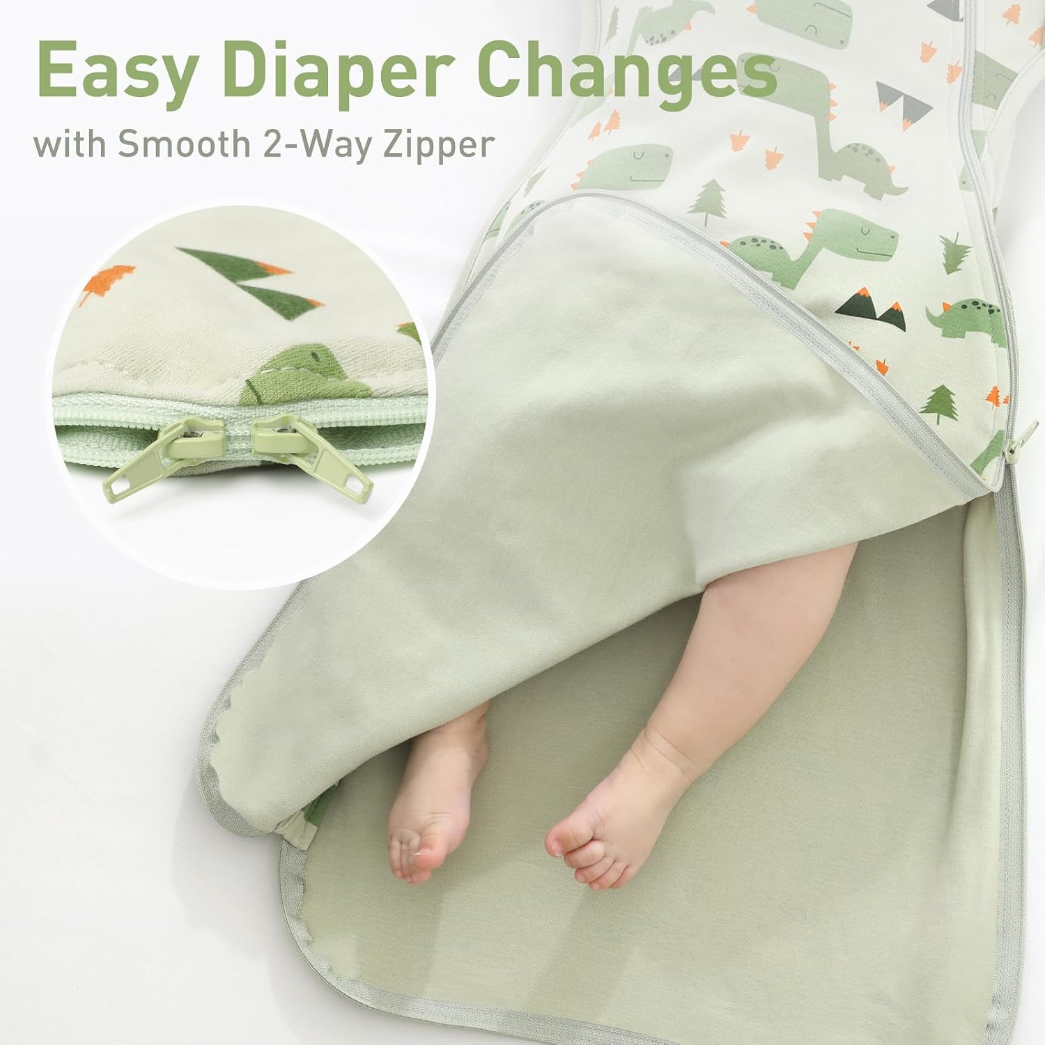 Organic Cotton Baby Sleep Sacks Swaddles 0-3 Months Newborn Boy Girl 2 Pack