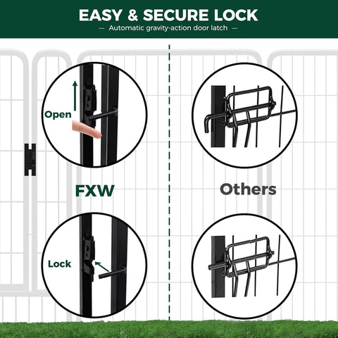 FXW Rollick Dog Playpen, Indoor, Yard & RV Camping, 32" H, 24 Panels