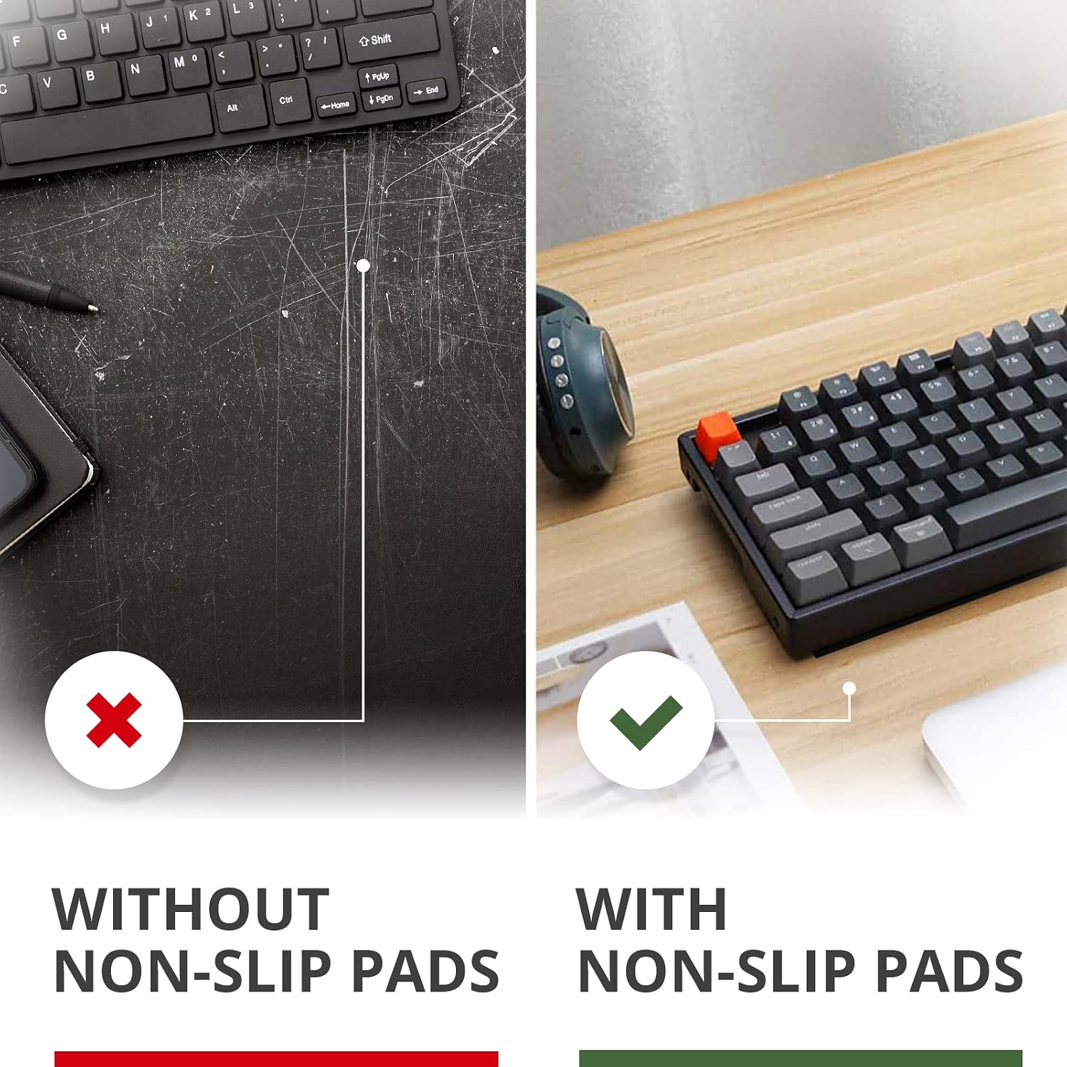 X-Protector Non Slip Pad - 1 Black Roll, 40 x 4 - Premium Silicone Feet