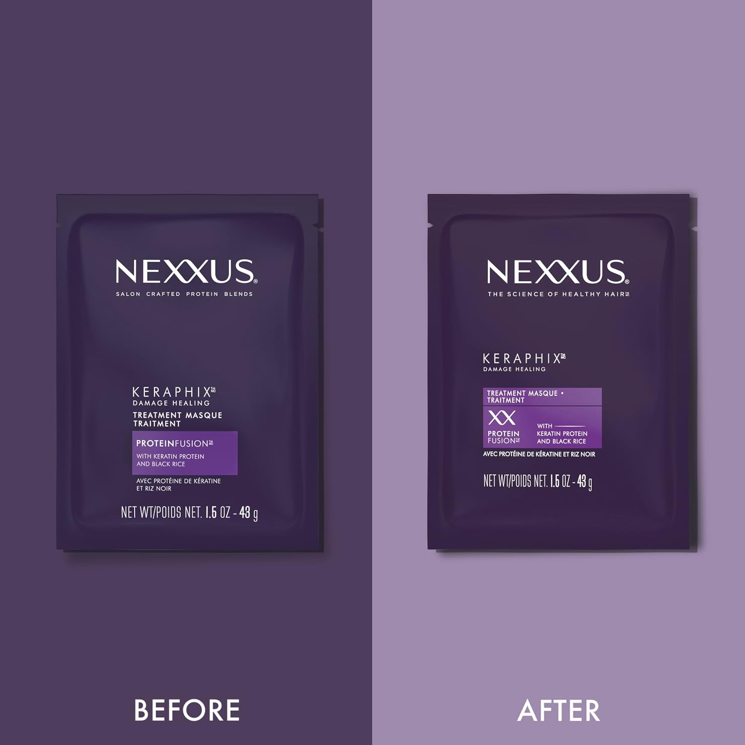 Nexxus KERAPHIX Hair Mask Treatment for Dry Damaged Hair, 20-Pack, 1.5 oz