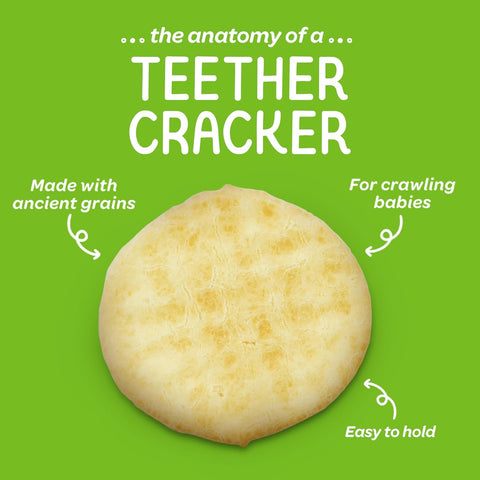 HAPPY BABY Teething Crackers, Strawberry & Beet, Gluten-Free, 12ct (6 Pack)