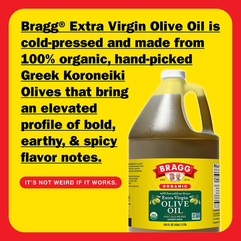 Bragg Organic Extra Virgin Olive Oil - 128 fl oz