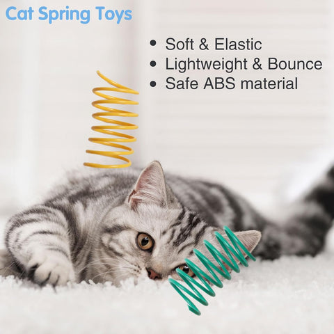 12PCS 12Colors Cat Spring Toys for Indoor Cats