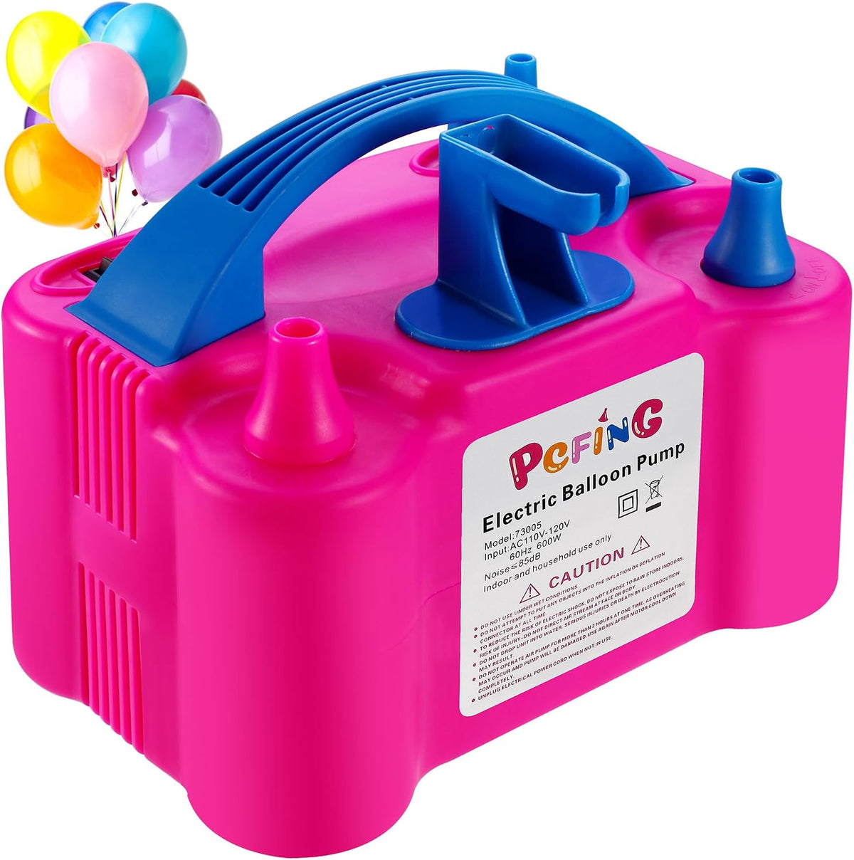 PCFING Balloon Pump Electric and Balloon Tying Tool in One with Dual Nozzle