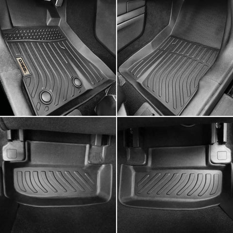 orealtrend Black Floor Mats Liners Replacement for Mustang 2015-2025 Heavy Duty All Weather Guard Front Rear Auto Carpet-Custom Fit-Tough/Durable/Odorless Accessories for Men Dad