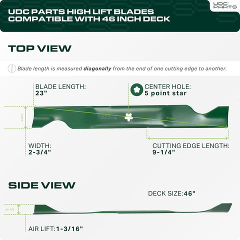 UDC Parts 532405380 405380 Husqvarna 46 Inch Mower Blades Replacement