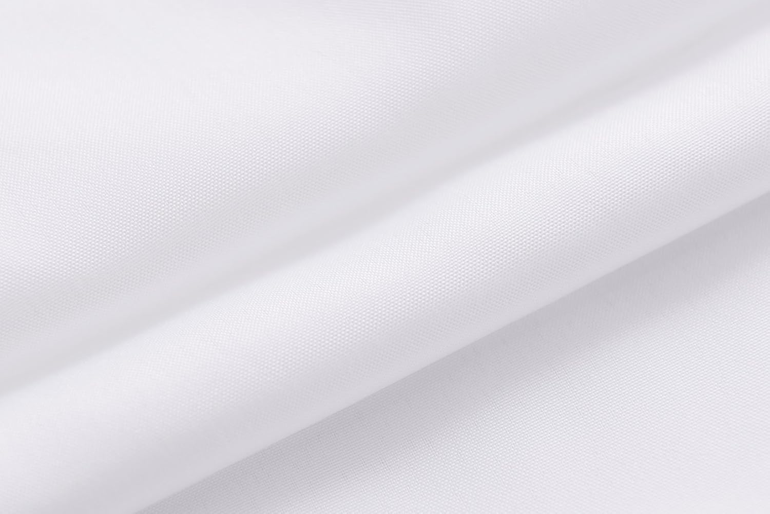 N&Y HOME Fabric Shower Curtain Liner with Magnets Standard Size, White