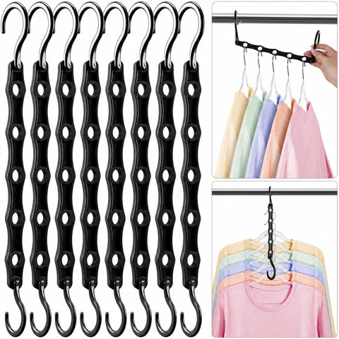 HOUSE DAY Closet Organizers and Storage 8 Pack - Black, Saving Closet Space
