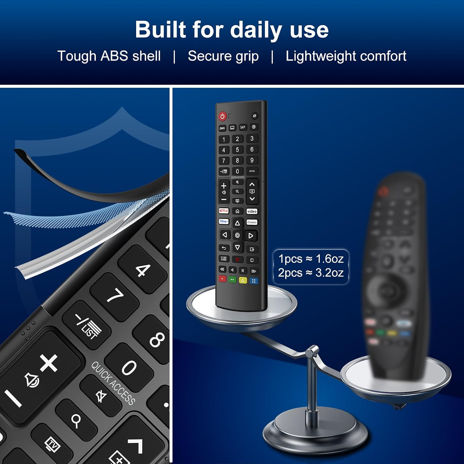 (Pack of 2) Replacement for LG-TV-Remote-Control,AKB76040302 Universal Remote for All LG 4K OLED UHD QLED MiniLED Smart TVs