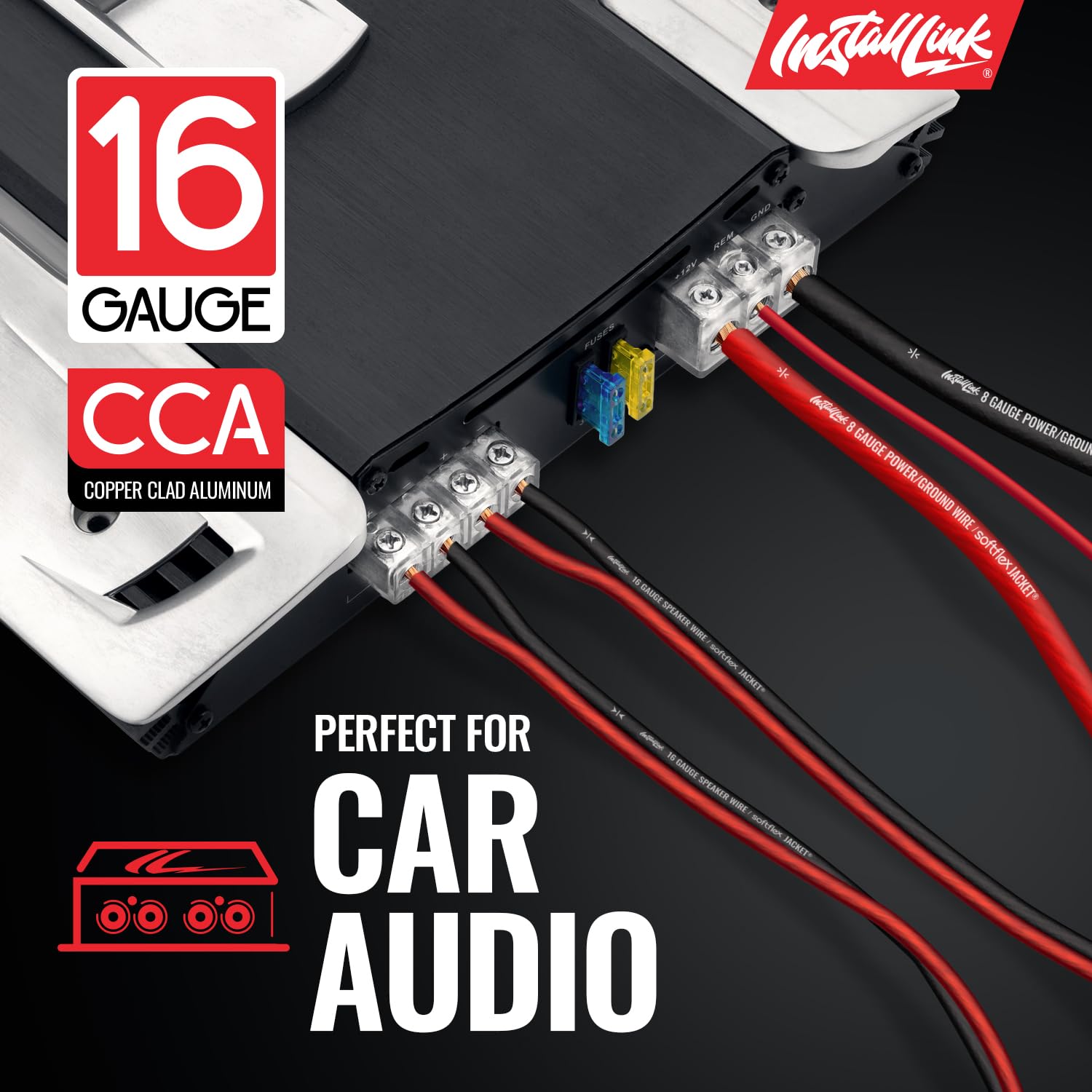 Install Link 16 AWG Gauge Speaker Wire (250 Feet) Car or Home Theater (CCA)