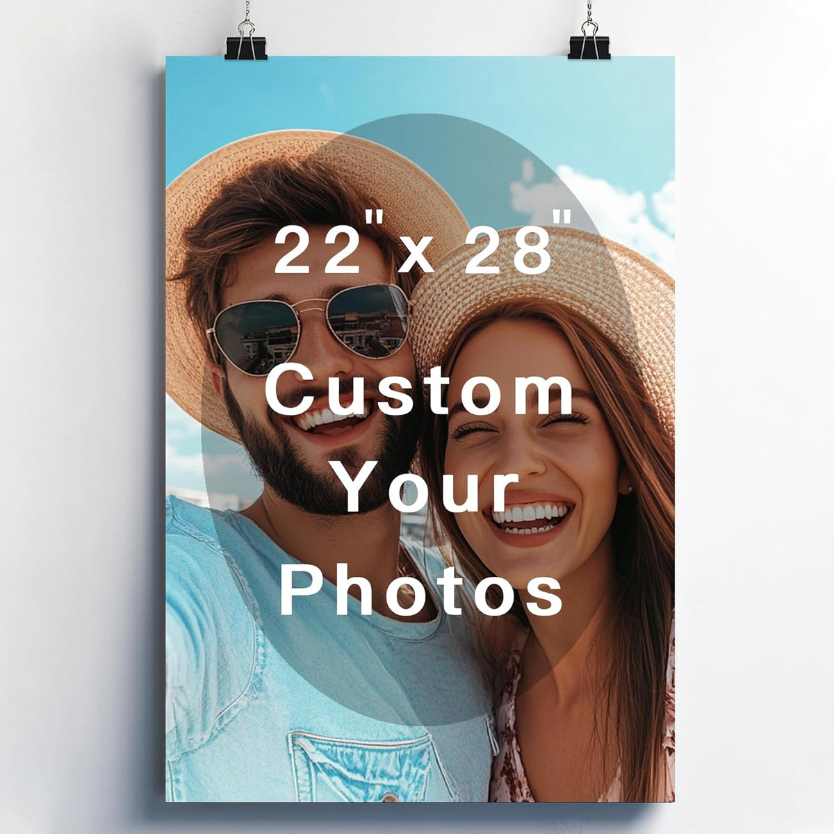 Custom Posters Print, Upload Your Images/Photos - Personalized Pictures Customized Photo (22L x 28W)