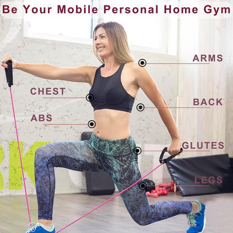 Resistance Bands with Handles, Exercise Bands with Handles, Door Anchor