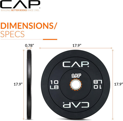 CAP Barbell Rubber Olympic Bumper Plate | Multiple Options/Colors