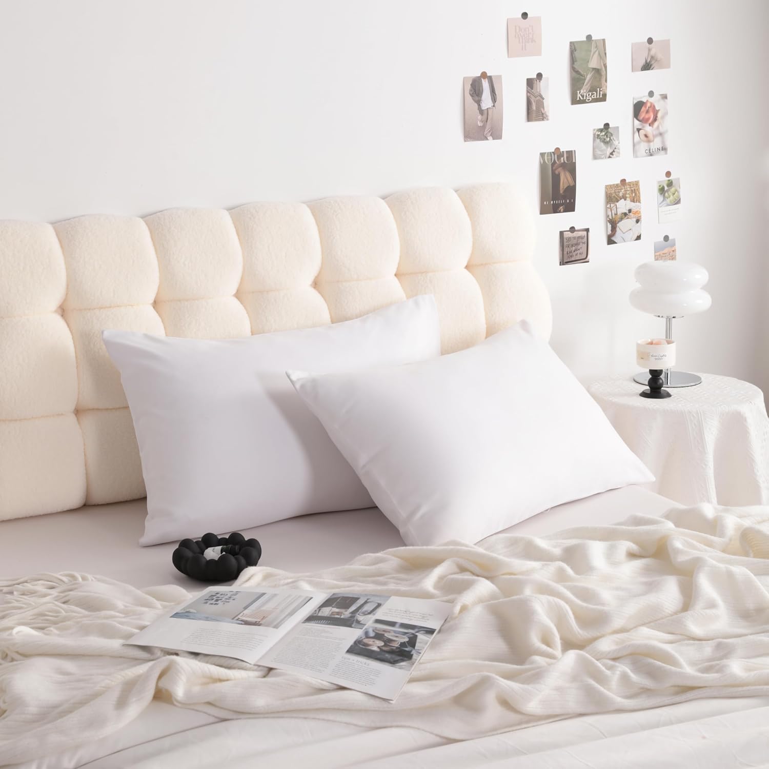 NTBAY Queen Microfiber Pillowcases, 4 Pack, 20 x 30, White