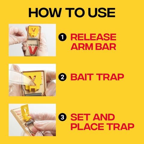 Victor Wide Pedal Mouse Traps, 12-Pack, Plastic Pedal Snap Traps