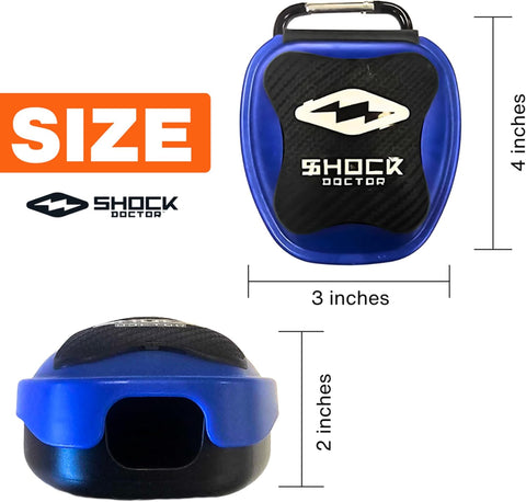 Shock Doctor Mouth Guard Case, Ventilated, Universal Storage for Mouthguard, Adult & Youth Sizes