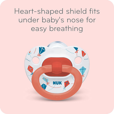 NUK First Choice Classic Orthodontic Baby Pacifier, 6-18 Months Baby Pacifier, Neutral, Baby Must Haves, 5-pack